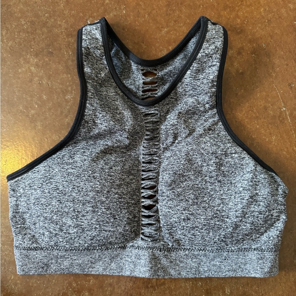 High Neck Sports Bra Black